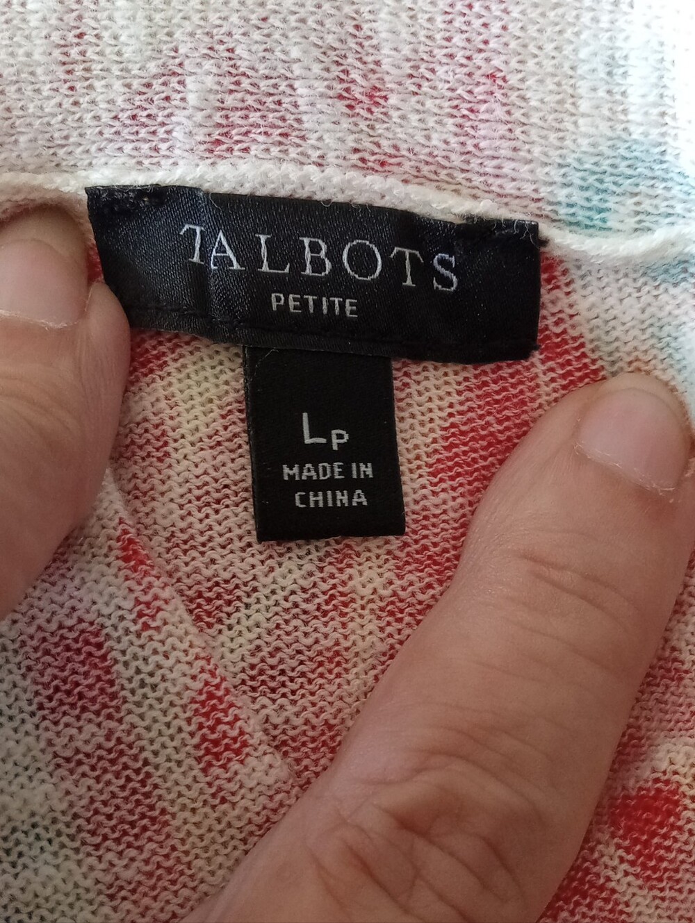 Talbots Pink Multi Paisley V-Neck Tunic - Picture 3 of 5